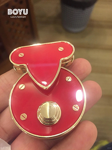 Alloy & Red Acrylic Hardware Locks